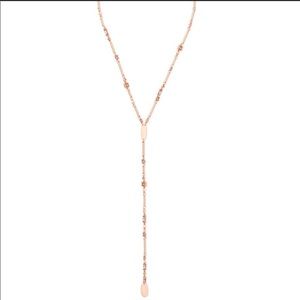 Kendra Scott rose gold Crowley Y necklace